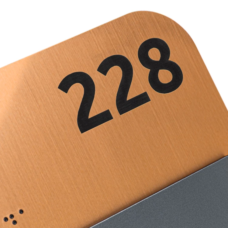 Plaque with NFC and Braille - Dimension 200x100mm - TAB624