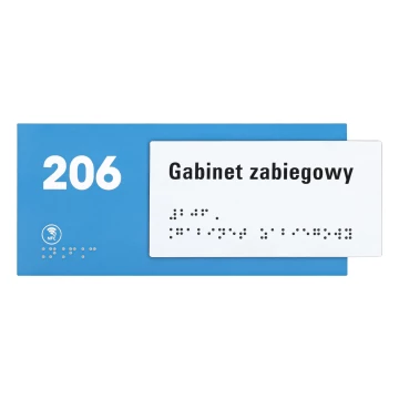 Plaque with NFC and Braille - Dimension 200x84mm - TAB628
