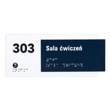 Plaque with NFC and Braille - Dimension 200x84mm - TAB629