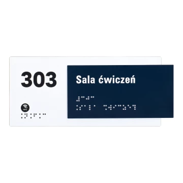 Plaque with NFC and Braille - Dimension 200x84mm - TAB629