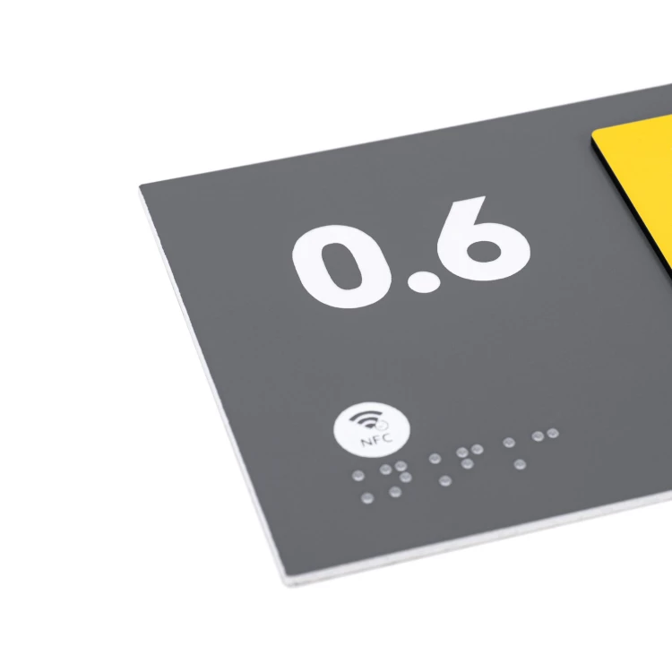 Plaque with NFC and Braille - Dimension 200x84mm - TAB626
