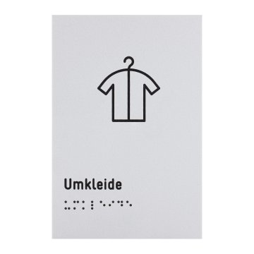 Pictogram and Braille sign - changing room - size 100x150mm - TAB635