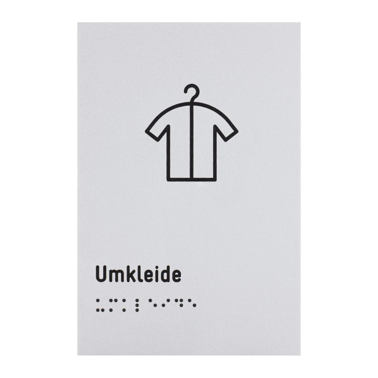 Pictogram and Braille sign - changing room - size 100x150mm - TAB635
