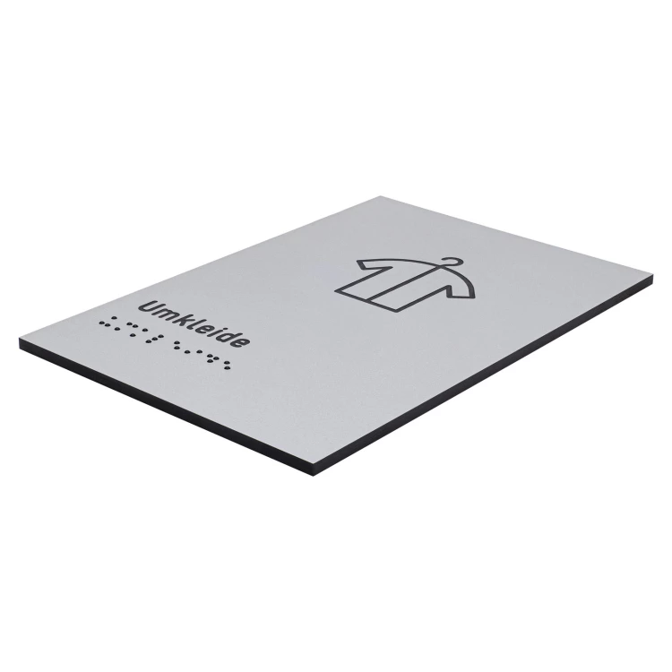 Pictogram and Braille sign - changing room - size 100x150mm - TAB635
