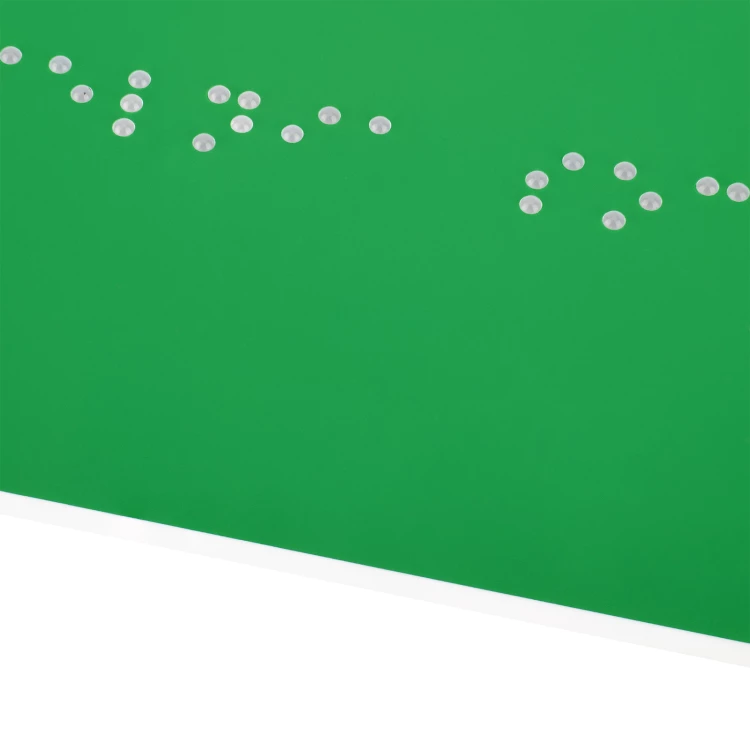 Braille plaque - green engraving laminate - size 350x200mm - TAB599