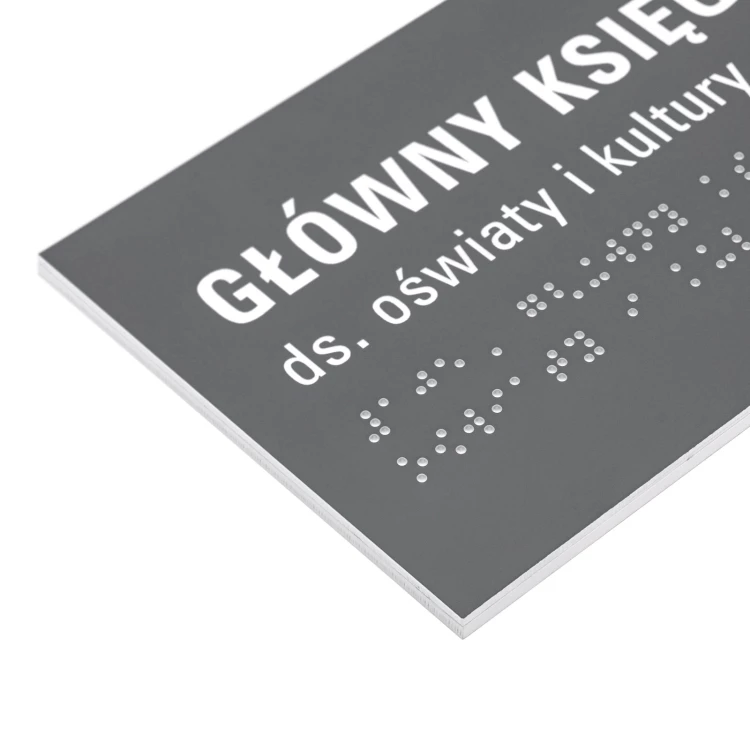 Braille and free numbering plaque - Dimension 262x100mm - TAB638
