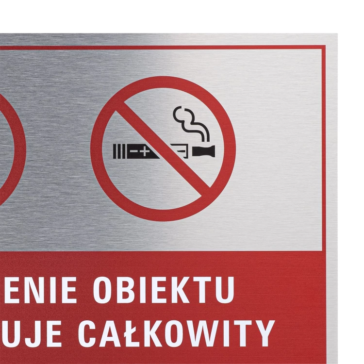 No-smoking sign - UV print - brushed dibond - size 410x297mm - Z023