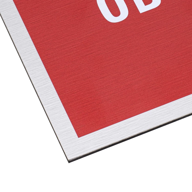 No-smoking sign - UV print - brushed dibond - size 410x297mm - Z023