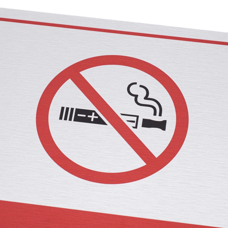 No-smoking sign - UV print - brushed dibond - size 410x297mm - Z023