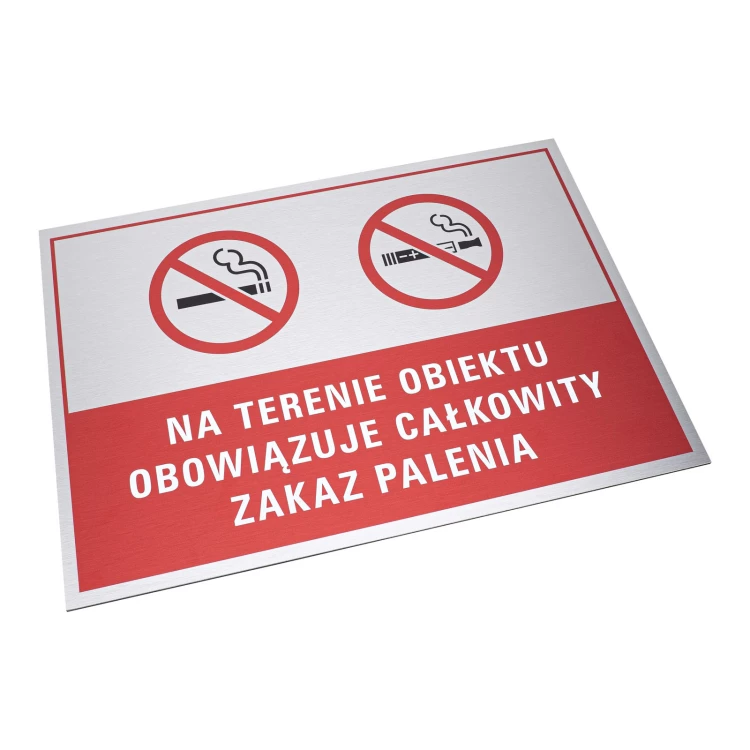 No-smoking sign - UV print - brushed dibond - size 410x297mm - Z023