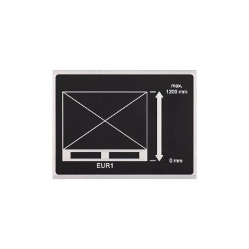 Name plate in black anodised aluminium - Dimension 80x60mm - TZN053