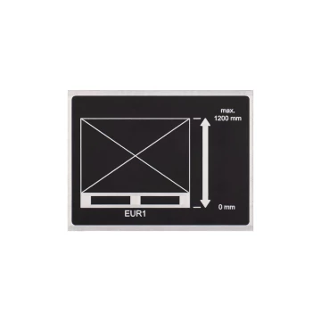 Name plate in black anodised aluminium - Dimension 80x60mm - TZN053