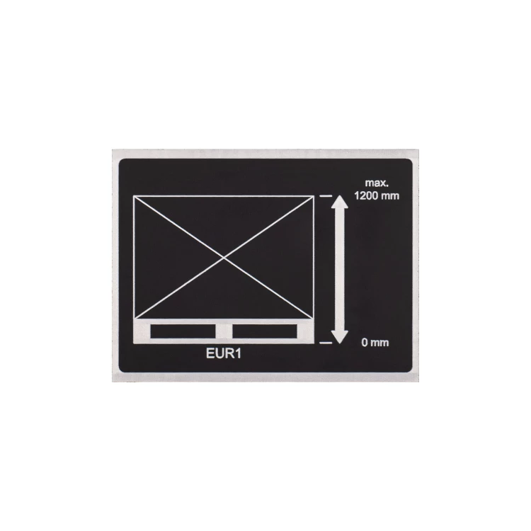Name plate in black anodised aluminium - Dimension 80x60mm - TZN053