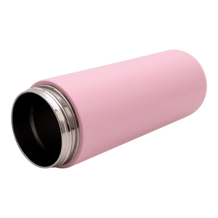 Stainless steel thermos with engraving - pink - 600 ml - TRM012