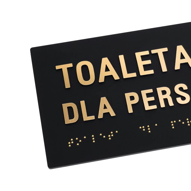 Staff toilet - Braille sign - 210x100mm size - TAB596
