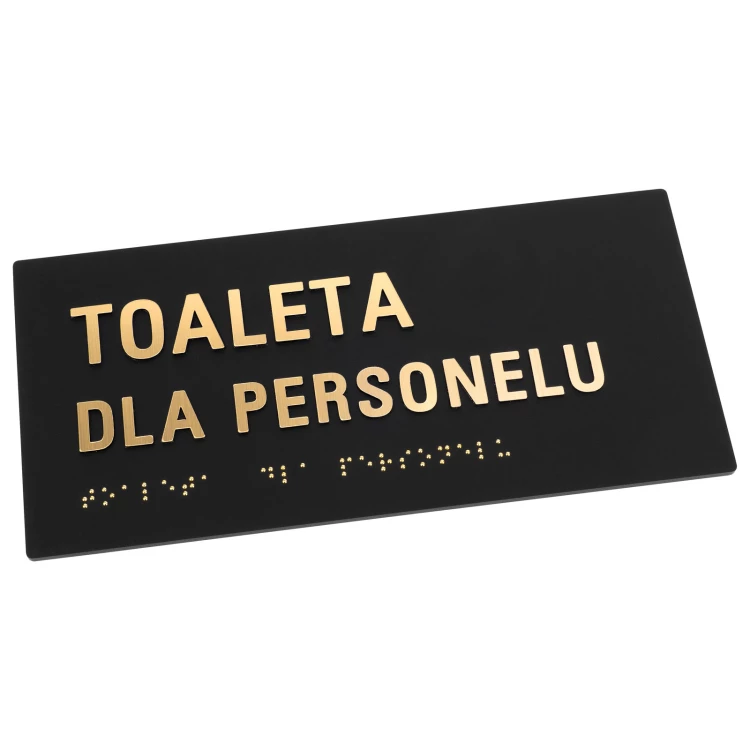 Staff toilet - Braille sign - 210x100mm size - TAB596