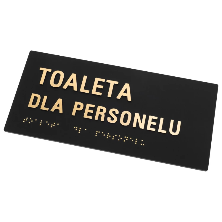 Staff toilet - Braille sign - 210x100mm size - TAB596