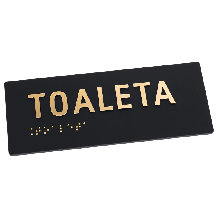 Toilet - Braille sign - size 150x60mm - TAB595