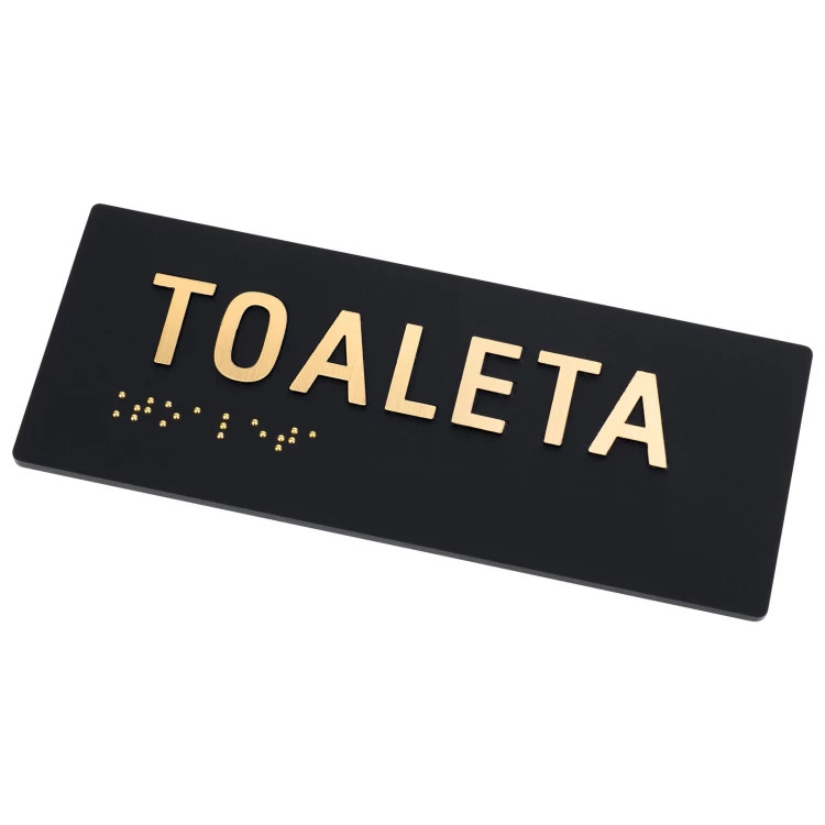 Toilet - Braille sign - size 150x60mm - TAB595