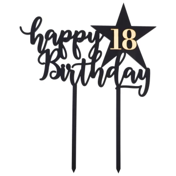 Cake topper - 18th birthday - TOP062