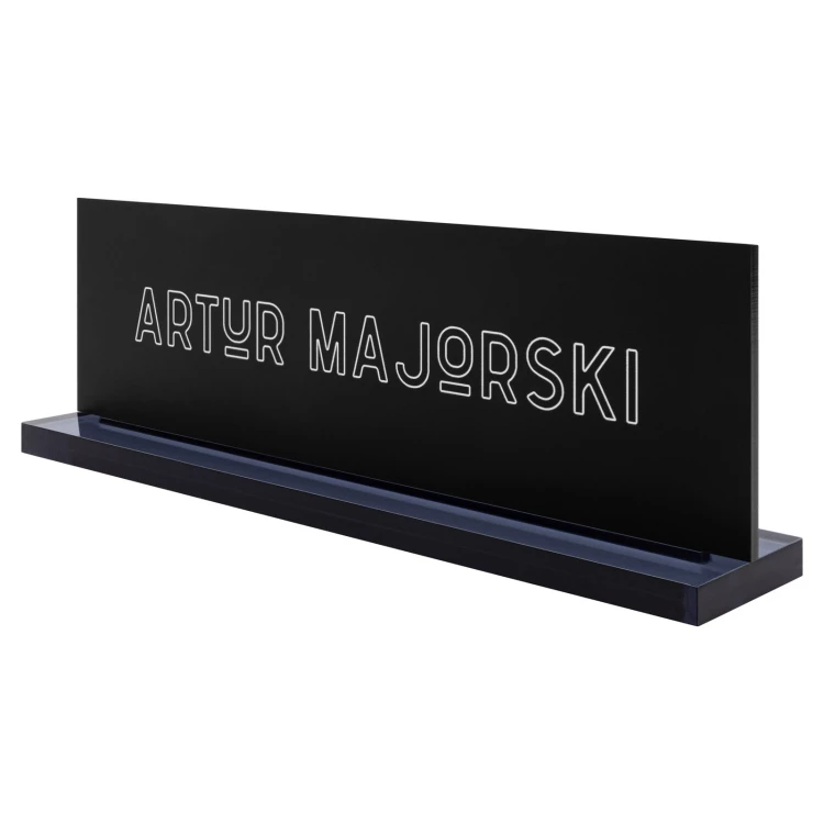 Business card for desk with name and surname - UV print - size 200x68 mm - WIZ012