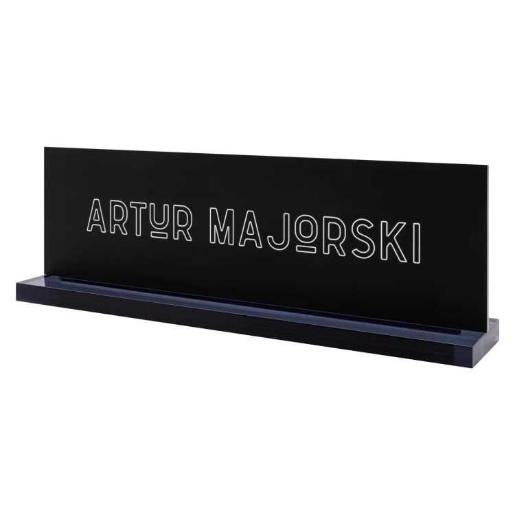 Business card for desk with name and surname - UV print - size 200x68 mm - WIZ012