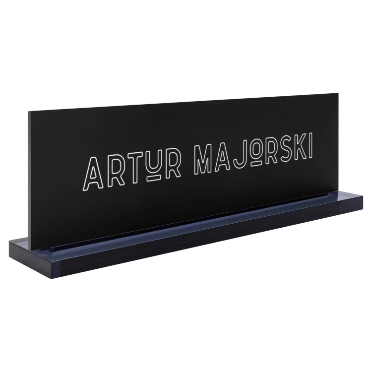 Business card for desk with name and surname - UV print - size 200x68 mm - WIZ012