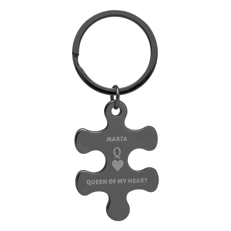 Set of two Puzzle key rings - Valentine's Day gift - size 34x85 mm - BRL039