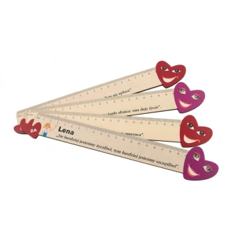 Valentine's Wooden Rulers - Colorful UV Print - LIN003