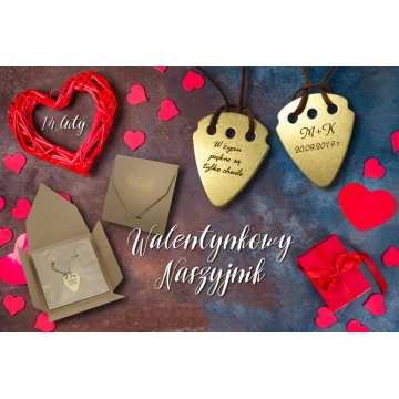 Valentine's Necklace with Guitar Pick - Brass - Valentine's Day KG10