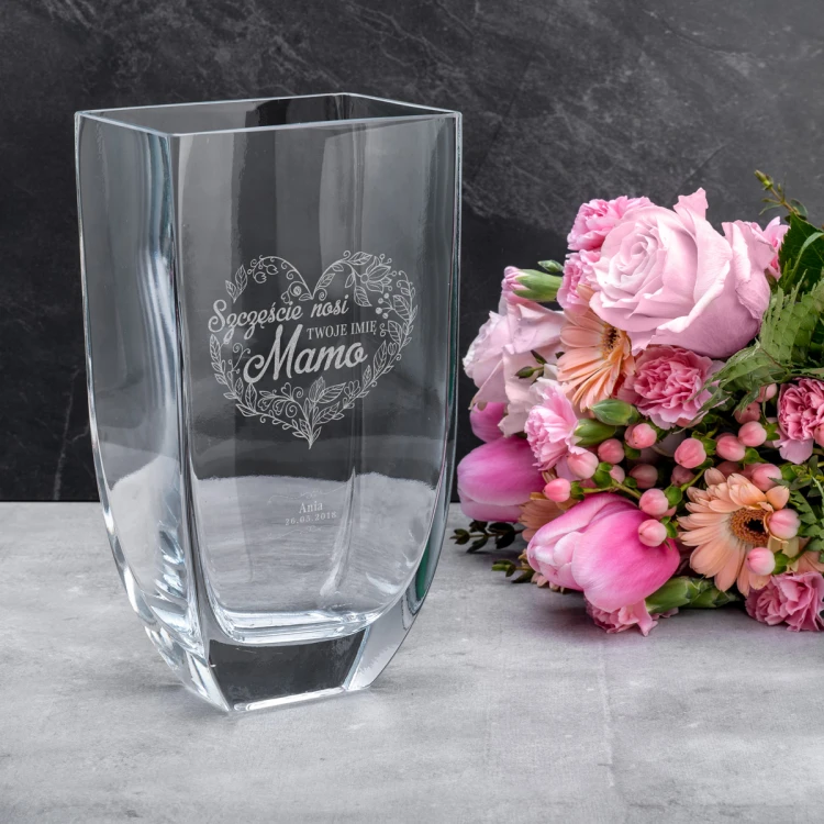 Vase with Engraving - Flora - Mother's Day - VAS009
