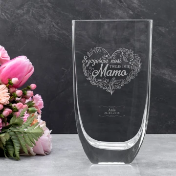 Vase with Engraving - Flora - Mother's Day - VAS009