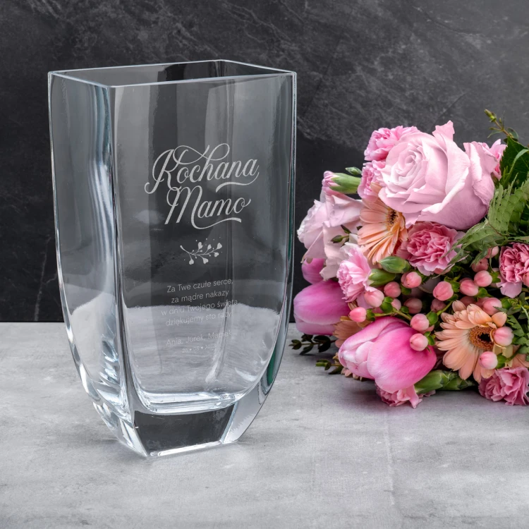 Vase with Engraving - Flora - Mother's Day - VAS008