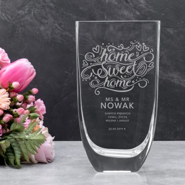 Vase with engraving - Flora - Windowsill - VAS010