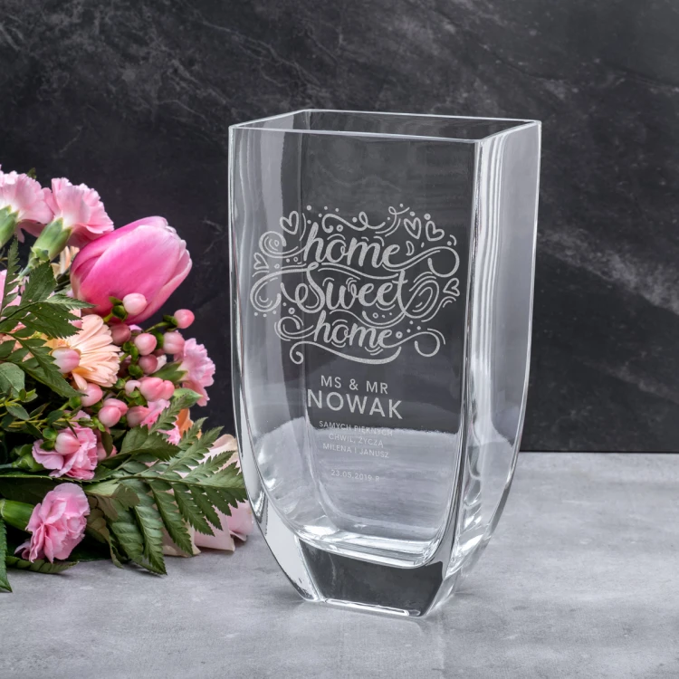 Vase with engraving - Flora - Windowsill - VAS010