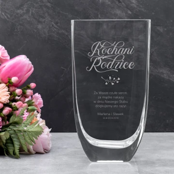 Vase with Engraving - Flora - Wedding Anniversary - VAS007