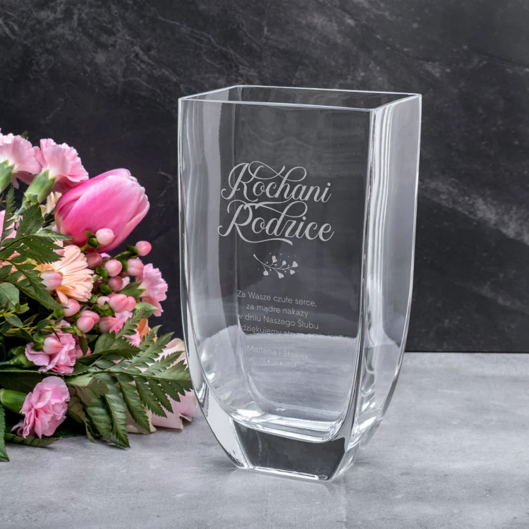 Vase with Engraving - Flora - Wedding Anniversary - VAS007