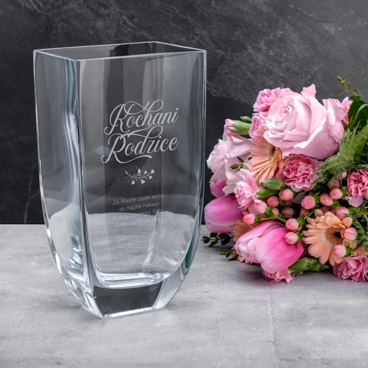 Vase with Engraving - Flora - Wedding Anniversary - VAS007