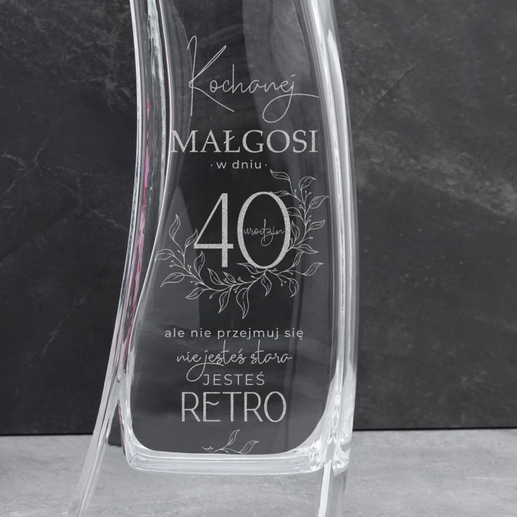 Engraved Vase - Lily - VAS013 - Birthday
