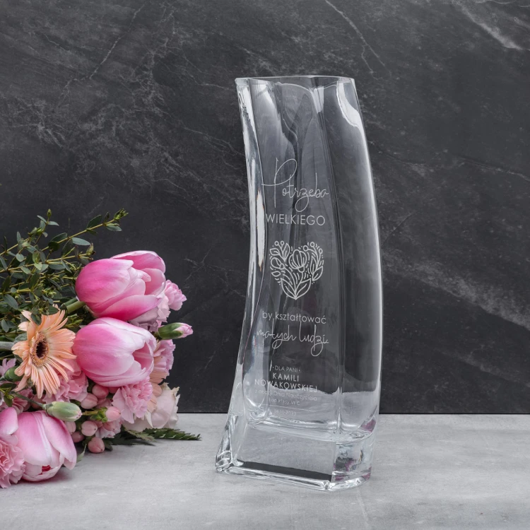 Vase with Engraving - Lily - VAS015 - Teacher's Day