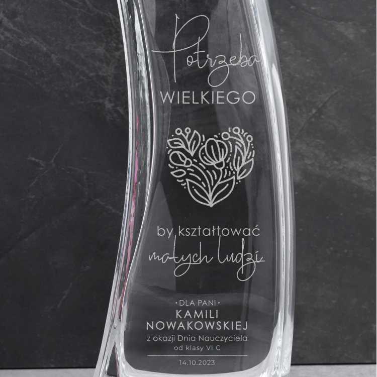 Vase with Engraving - Lily - VAS015 - Teacher's Day
