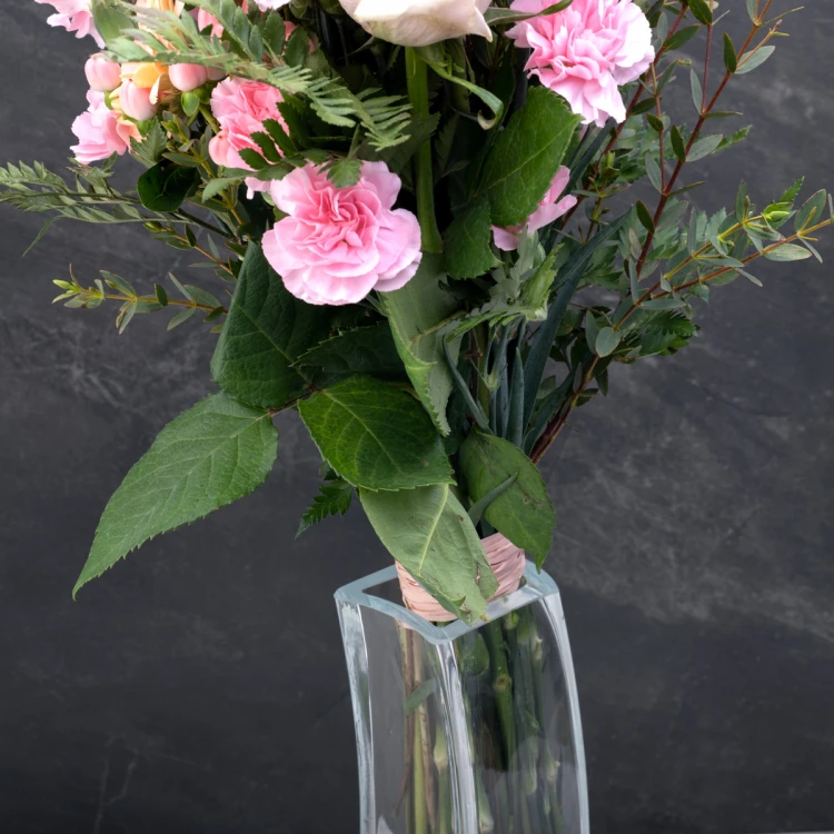 Vase with engraving - Lily - VAS018 - 40 years together