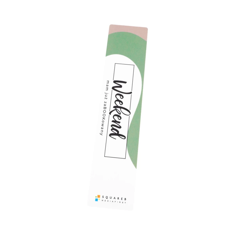 I've already BOOKed my weekend - bookmark with your logo - set of 100 pieces - ZAK030