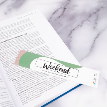 I've already BOOKed my weekend - bookmark with your logo - set of 100 pieces - ZAK030