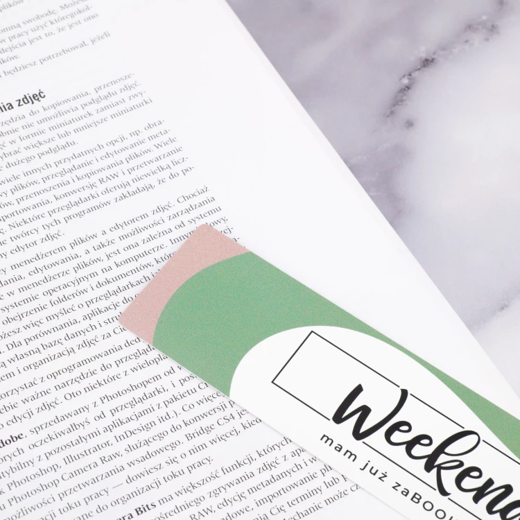 I've already BOOKed my weekend - bookmark with your logo - set of 100 pieces - ZAK030