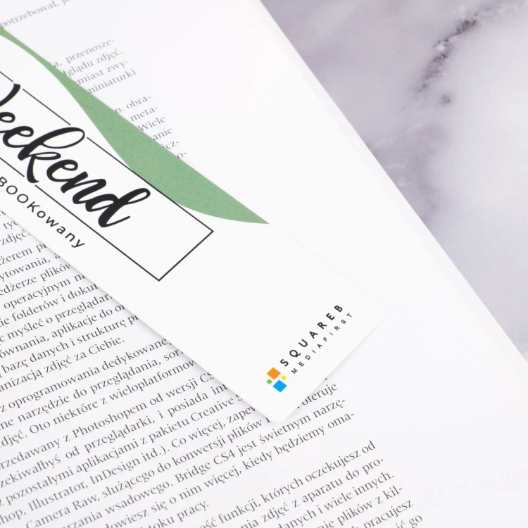 I've already BOOKed my weekend - bookmark with your logo - set of 100 pieces - ZAK030