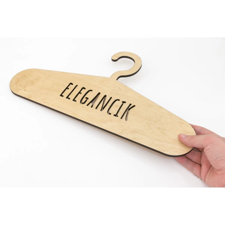 Laser Cut Wooden Hanger - Elegancik - WIS010