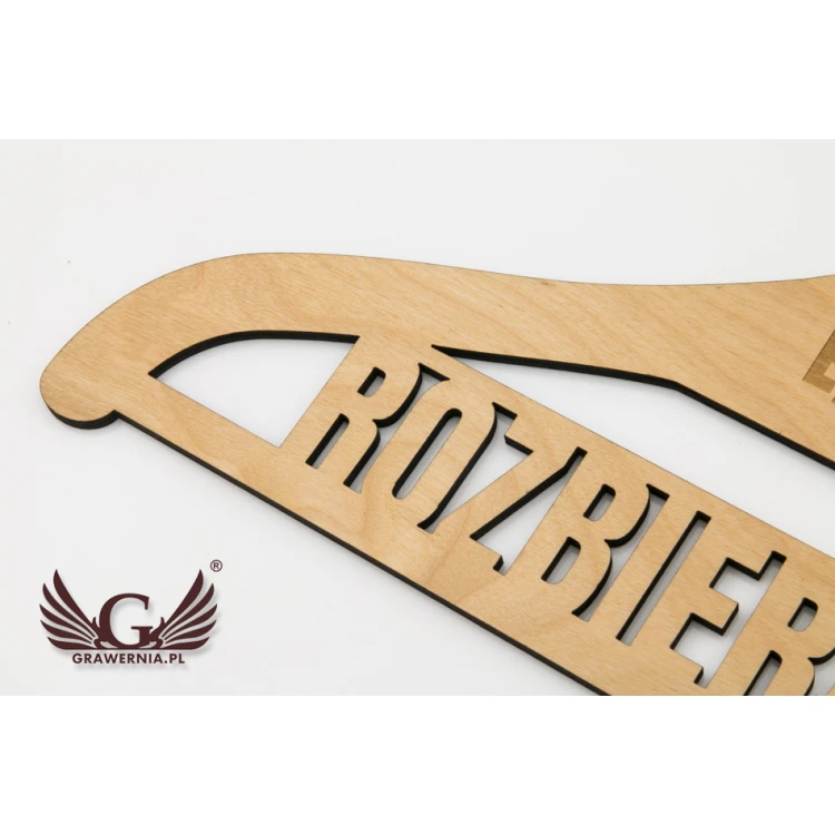 Hanger - Hey you, undress - laser cut and engraved - WIS005