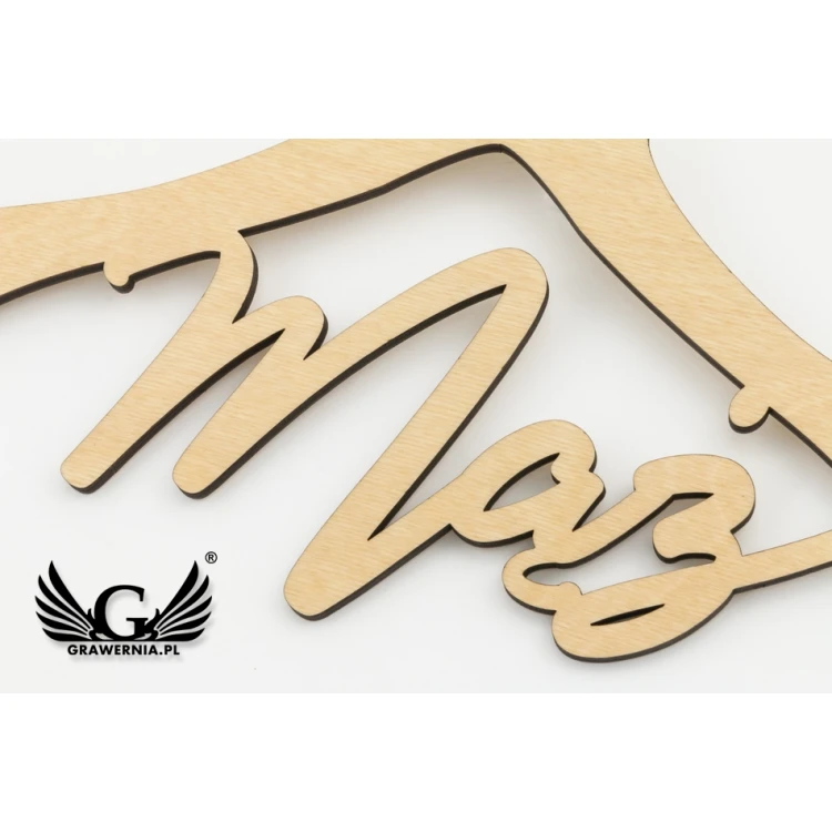 Wedding Hangers Husband and Wife - Laser Cut - WIS001