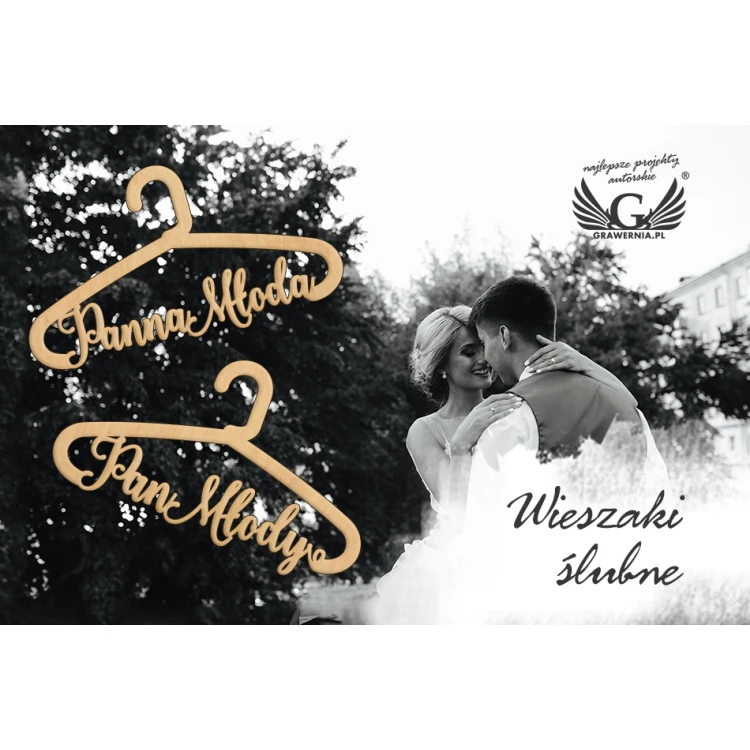 Wedding Hangers Groom and Bride - Laser Cut - WIS002